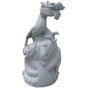 Natural  Yellow Granite Chinese Zodiac Snake Sculpture