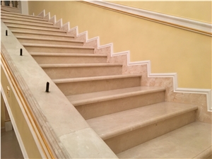 Outdoor Staircase Crema Marfil Beige Cream Marble
