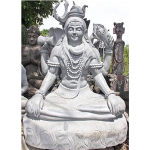 White  Lord Shiva Marble Statue Suppliers And Manufacture