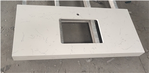 Factory Wholesale White Artificial Quartz Vanity Tops