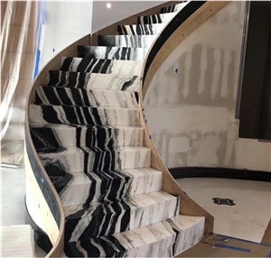 High-End Marble Stone Stairs, Spiral Staircase, Stone Steps