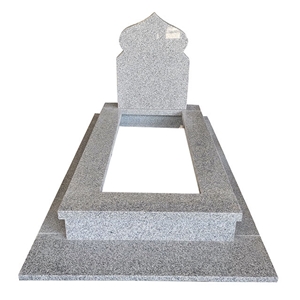 Natural Granite Upright Muslim Gravestone Headstone Monument
