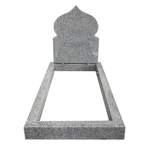 Natural Granite Upright Muslim Gravestone Headstone Monument