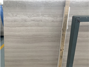 Natural Stone White Wooden Grain Marble Slabs And Tiles