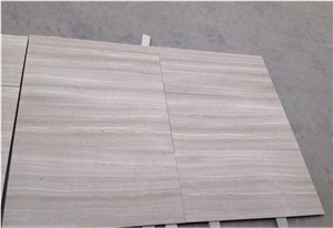 Polished White Athens Grey Wood Grain Marble Tiles And Slabs