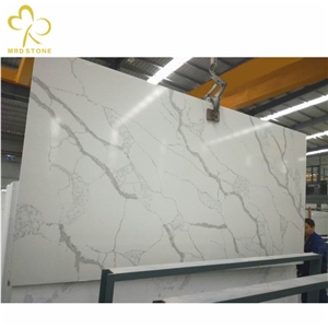 Calacatta White Quartz Big Size Slab Artificial Quartz Stone