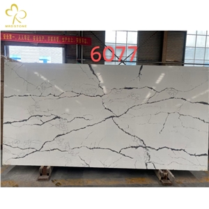 Man Made White Calacatta Artificial Quartz Stone Quartz
