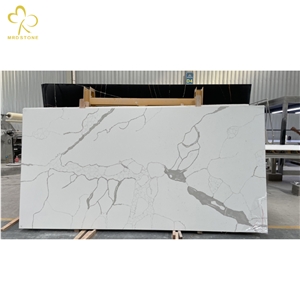 White Calcatta Quartz Slabs