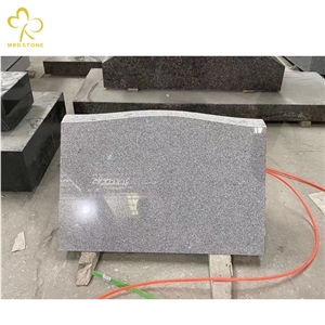 Grey Granite Grave Slant Marker Headstone