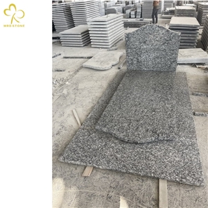 Wave White Granite Monuments With Headstone