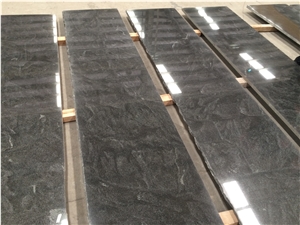 Polished Black Granite Jet Mist Tiles For Facade Cladding