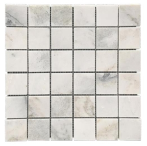 Polished North White Marble Square Mosaic Tiles Interior