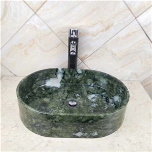 Dandong Green Granite Vessel Sink, China Green Washbasin