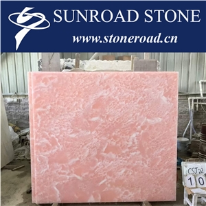 Special Offer Luxury  Pink Onyx Slab Tile Villa Decoration
