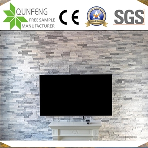 China Natural Grey Quartzite Wall Panel Split Stacked Stone