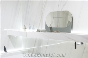 Decoration White Marble Stone Bathroom Countertop