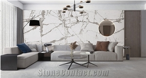White Marble Stone Veneer Porcelain Panel Wall Tile