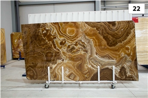 Honey Onyx Slabs, 2 Cm, Bookmatched
