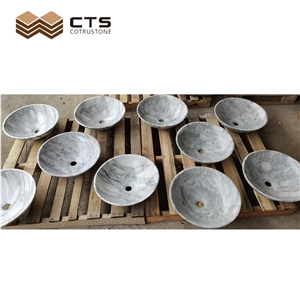 Bathroom White Wholesale Sink Round Oval Marble