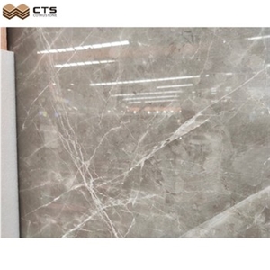 Cheap Sapulus Grey Marble Natural Stone Slab Tile Mall Decor