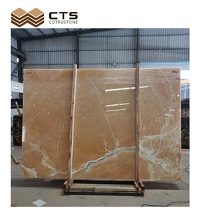 China Honey Onyx Light Brown Color Versailles Slabs