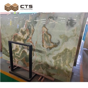 Exquisite Transmitting Jade Green Onyx TV Backdrop Wall