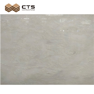 Glossiness Rhino White Marble Custom Slabs For Interior Wall