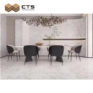 Glossiness White Custom Statuary Marble Slab  Aesthetics