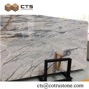 Modern Aesthetics Lilac White Marble Slab High Quality Decor