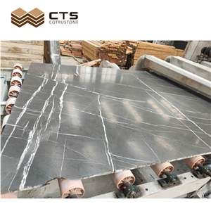 Pietra Grey Marble Natural Stone Slab Tile Interior Flooring