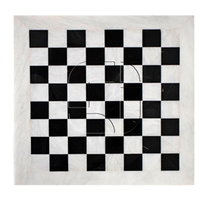 White & Black Marble European Series Chess Set