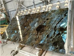 Labordorite Blue Granite Slabs, Lemurian Blue Granite Slabs