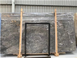 China Cloudy Grey Wolf Gray Marble Slab Tile In The Market