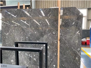 China Cloudy Grey Wolf Gray Marble Slab Tile In The Market