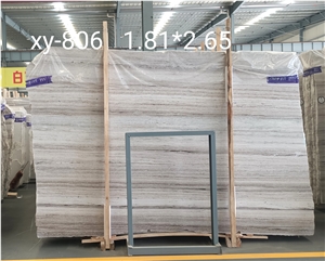 China Crystal Wood Marble Hebei White Wooden Vein Slab Tile