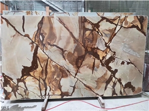 Roman Impression Marble Wooden Slab In China Stone Market