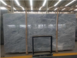 Silver Grey Marble Shadow Slab Tile In China Stone Market