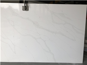 Eastern White Marble Look Artificial Quartz For Floor