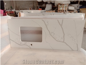 White Big High Polished Solid Surface Home Countertops