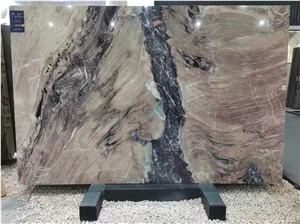 Beautiful  Purple Galaxy Color Natural Stone Slab For Home