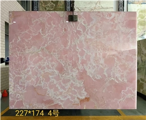 Afghan Pink Onyx Onice Rosa Tiles Slabs For Wall Cladding