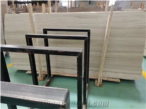 China Driftwood White Wooden Marble Slabs