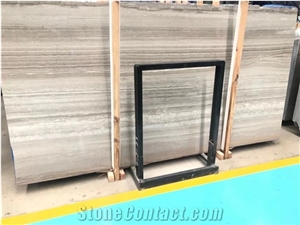 China Wooden Grey Veins Marble Tiles Floor