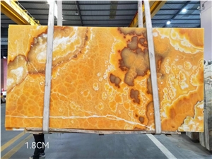 Orange Color Agate Onyx Backlict Stone Wall Tiles