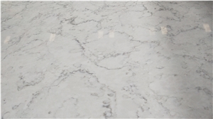 Cararra Pattern White Quartz Stone Slab For Sales