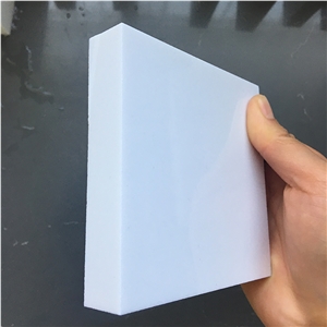 Nano-Look Super White Cultured Marble Slab Wall Tile