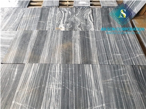 Sandblasted Surface For Tiger Veins Marble Flooring Tile
