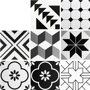 Black And White Kitchen And Bathroom Restaurant Floor Tile