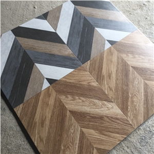 Kitchen Retro Tile Fish Bone Stripe Wood Grain Floor Tile