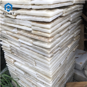 China White Quartzite Mushroom Stone Tiles For Wall Cladding